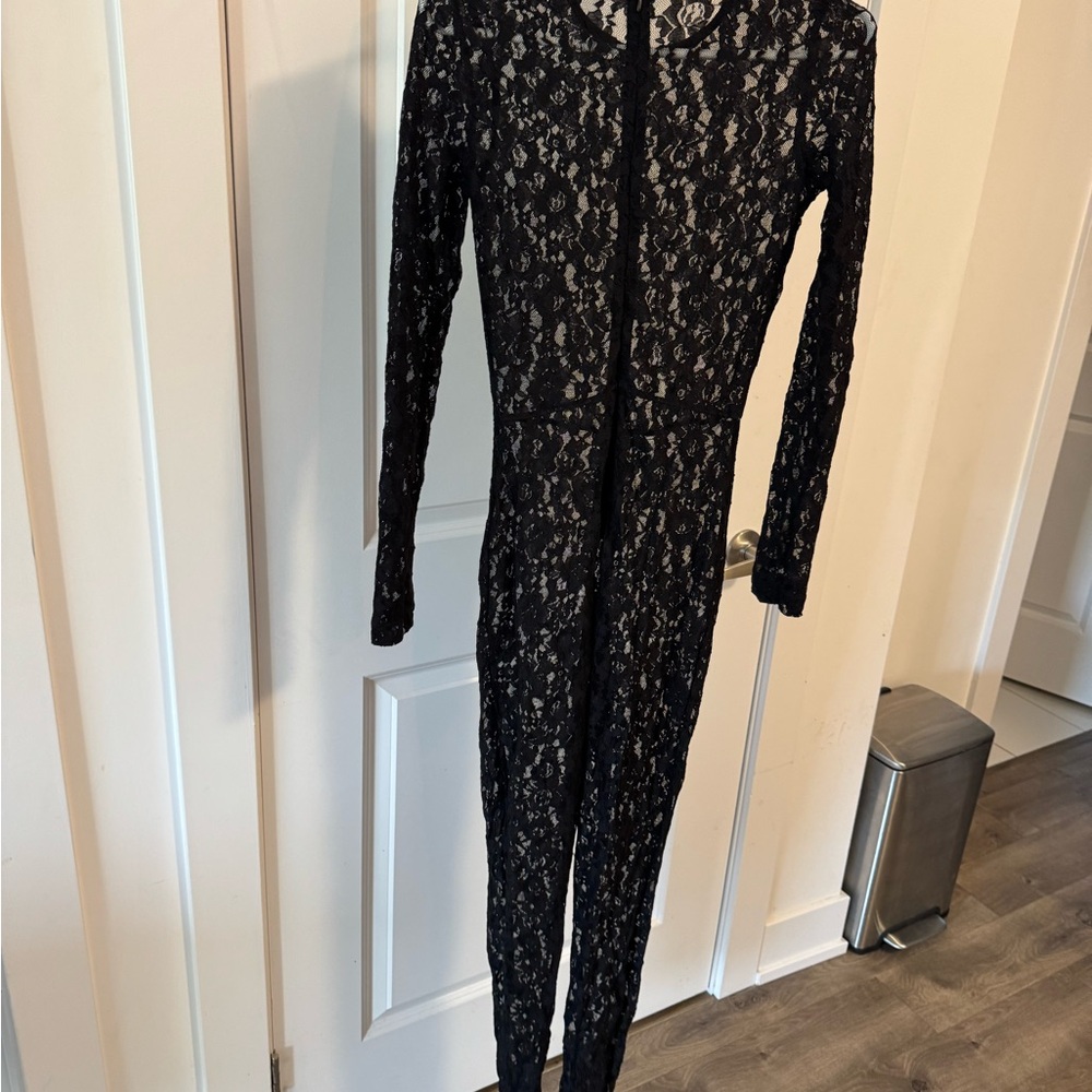Dynamite Black Lace Jumpsuit